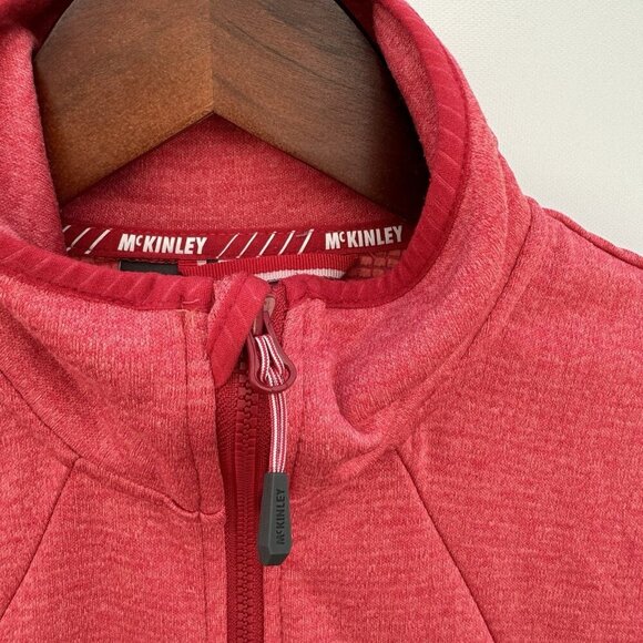 McKinley Women Size XS Long Sleeve Full Zip Pink Hiking Inside Pockets Jacket - Picture 14 of 16